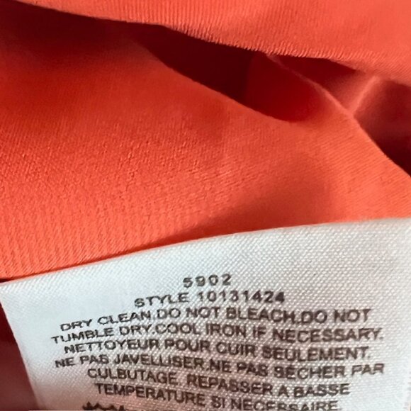 Tory Burch Red/Orange Zip Front Sleeveless Sheath Dress Wool Blend Size 4 - Picture 11 of 11